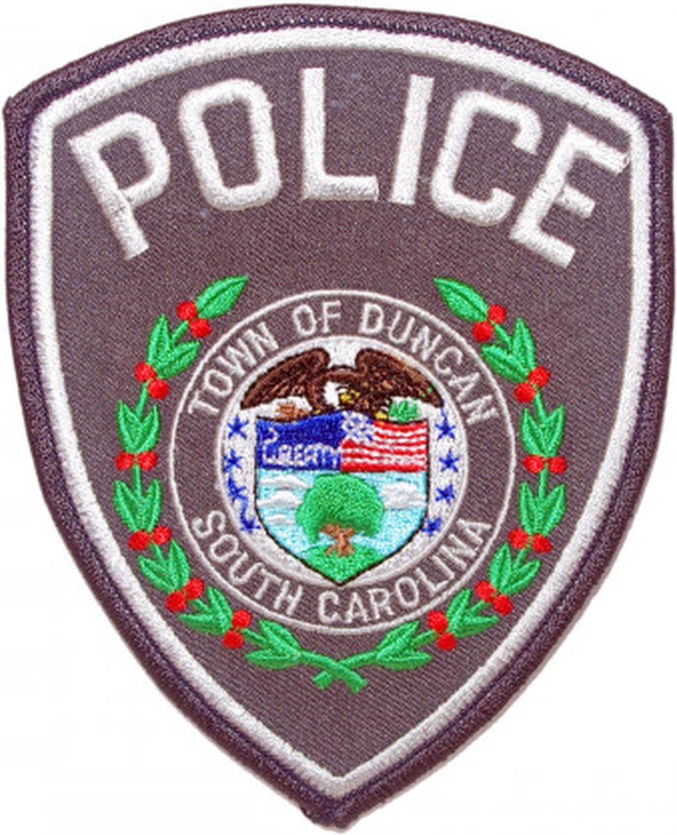 Town Of Duncan South Carolina Police geborduurde patch embleem | Opnaai